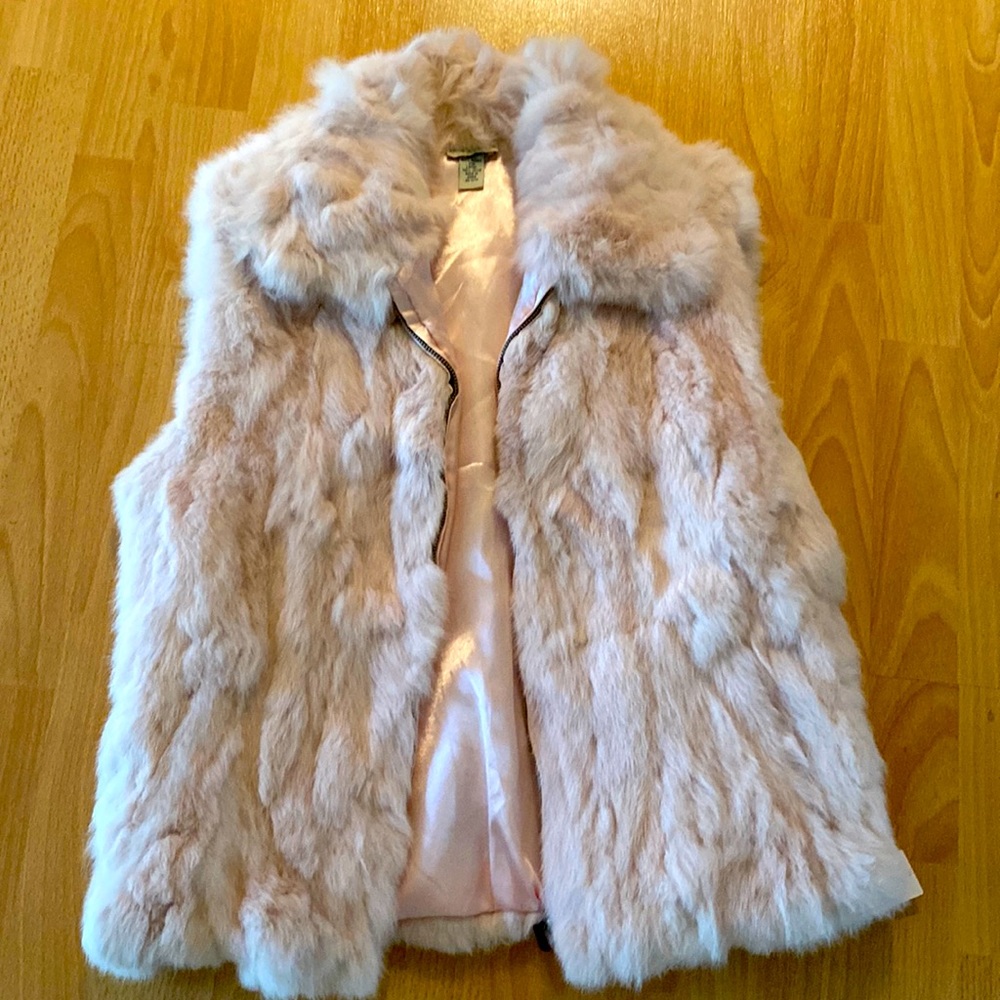 Pink Rabbit Fur Vest 💕 Genuine Fur.